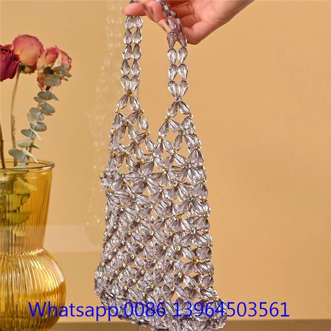 Dame Transparent Beaded Bag