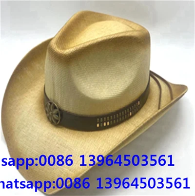 Vintage strå cowboyhatt