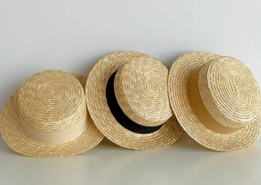 Naturlig hvetevevde kvinner sommerhatt