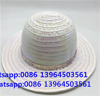 Paljett Deco Hvit Dame Hat