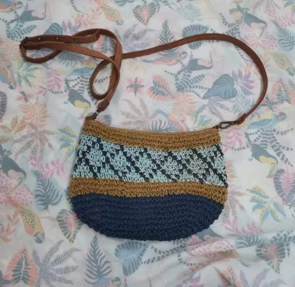 Papir Hekle Crossbody Dame Bag