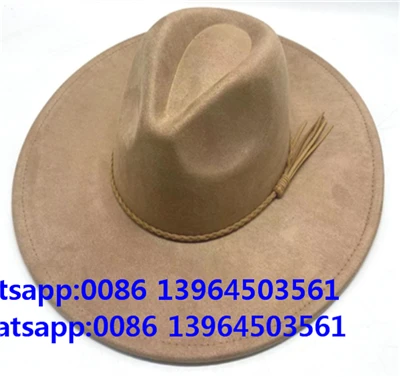 Vegansk cowboyhatt i semsket skinn