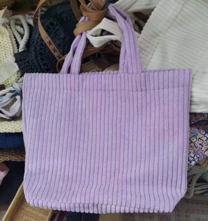 Lilla Corduroy Shopping Bag for kvinner