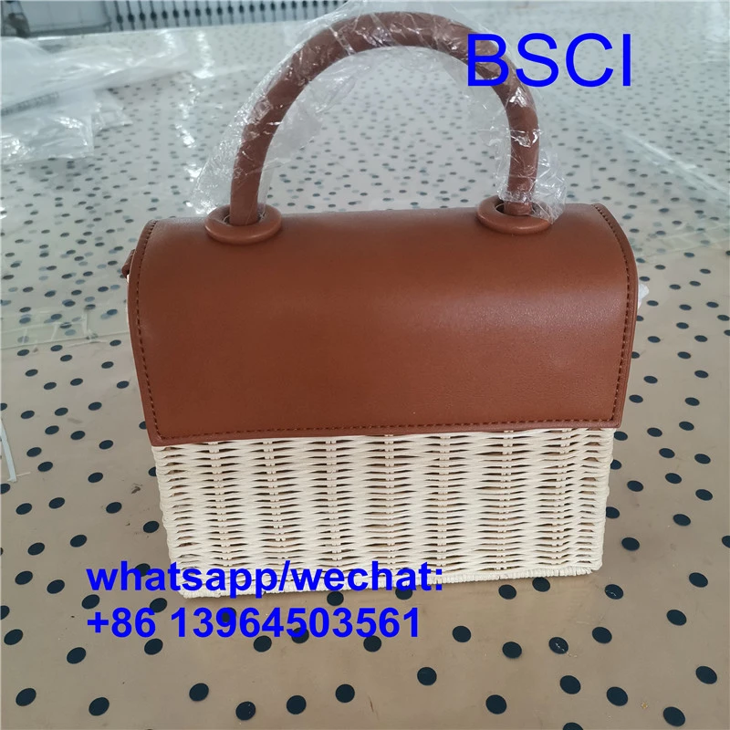 Elegant vevd stråveske Shopper