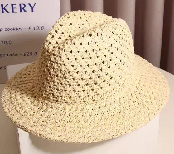 Flower Hollow Håndlaget Staw Women Hat