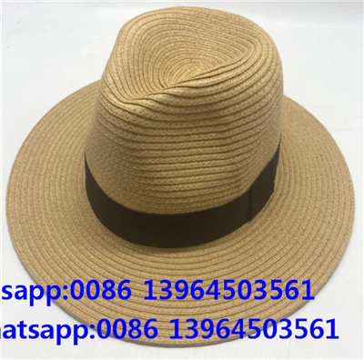 Brun farge solhatt med svart tape