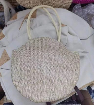 PP Braid Rund Halm Holiday Dame Bag