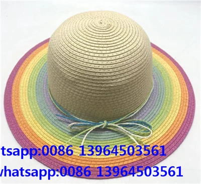 Papir Straw Summer Beach Hat For Jenter