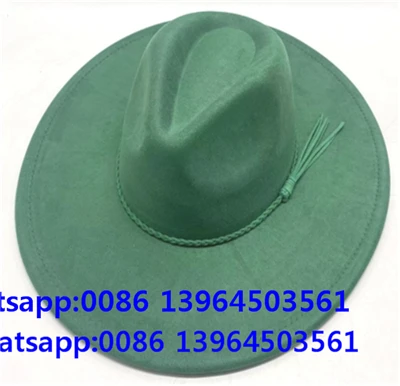 Grønn Fancy Fedora-hatt med solbeskyttelse