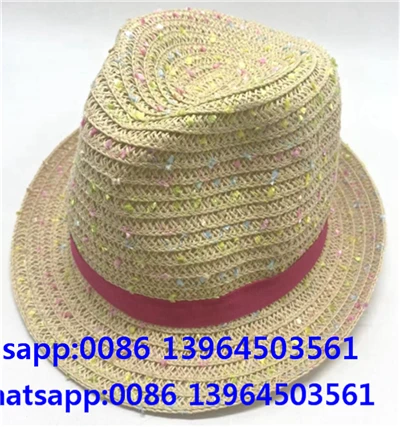 Fargerik stråpapir Fedora Sun Hat