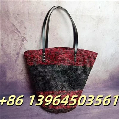 Raffia skulderstrand sommerveske