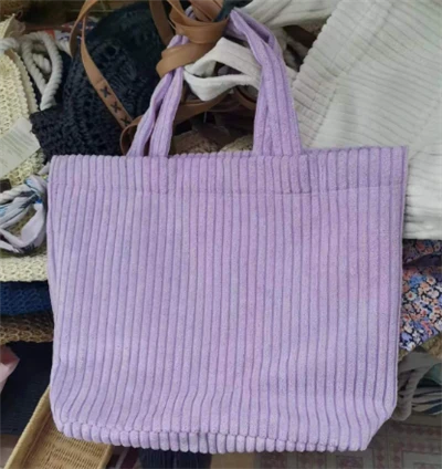 Lilla Corduroy Shopping Bag for kvinner