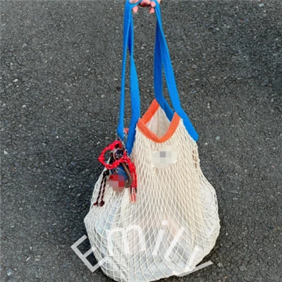 Bomullsposer mesh shopping vesker