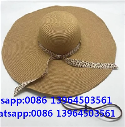 New Fashion Brim Dame Solhatt Med Vindtau