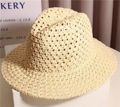 Flower Hollow Håndlaget Staw Women Hat